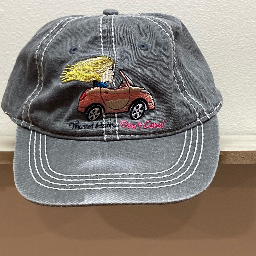 Wild Wear distressed Travel Hair don’t Care ball cap